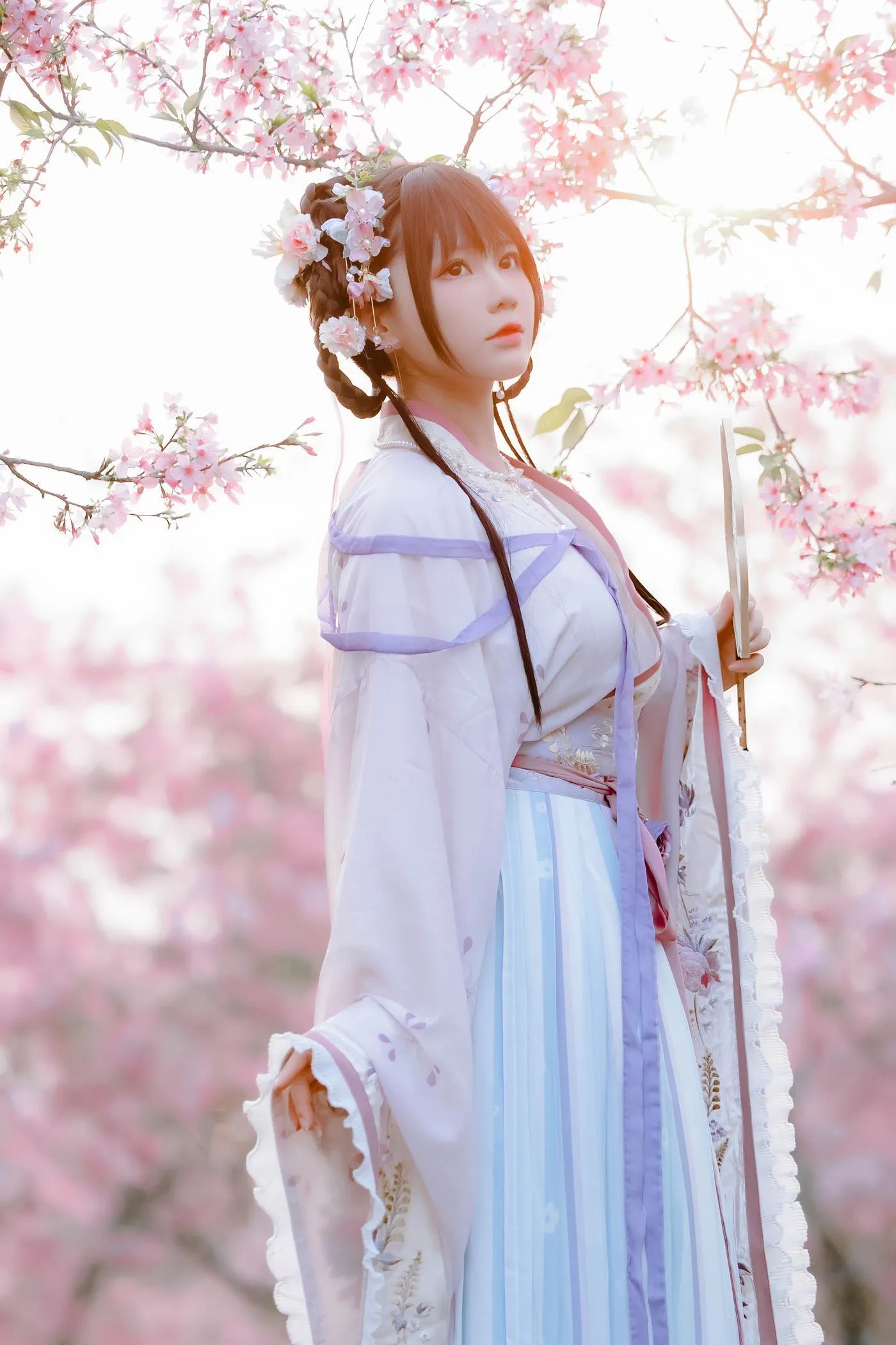 Nyako喵子 – NO.35 樱花汉服 花神祈愿 [52P]插图1